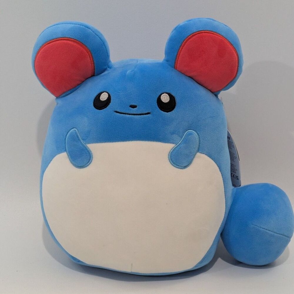 Pokemon Squishmallows Marill Plush 12″ Soft Stuffed Animal NWT